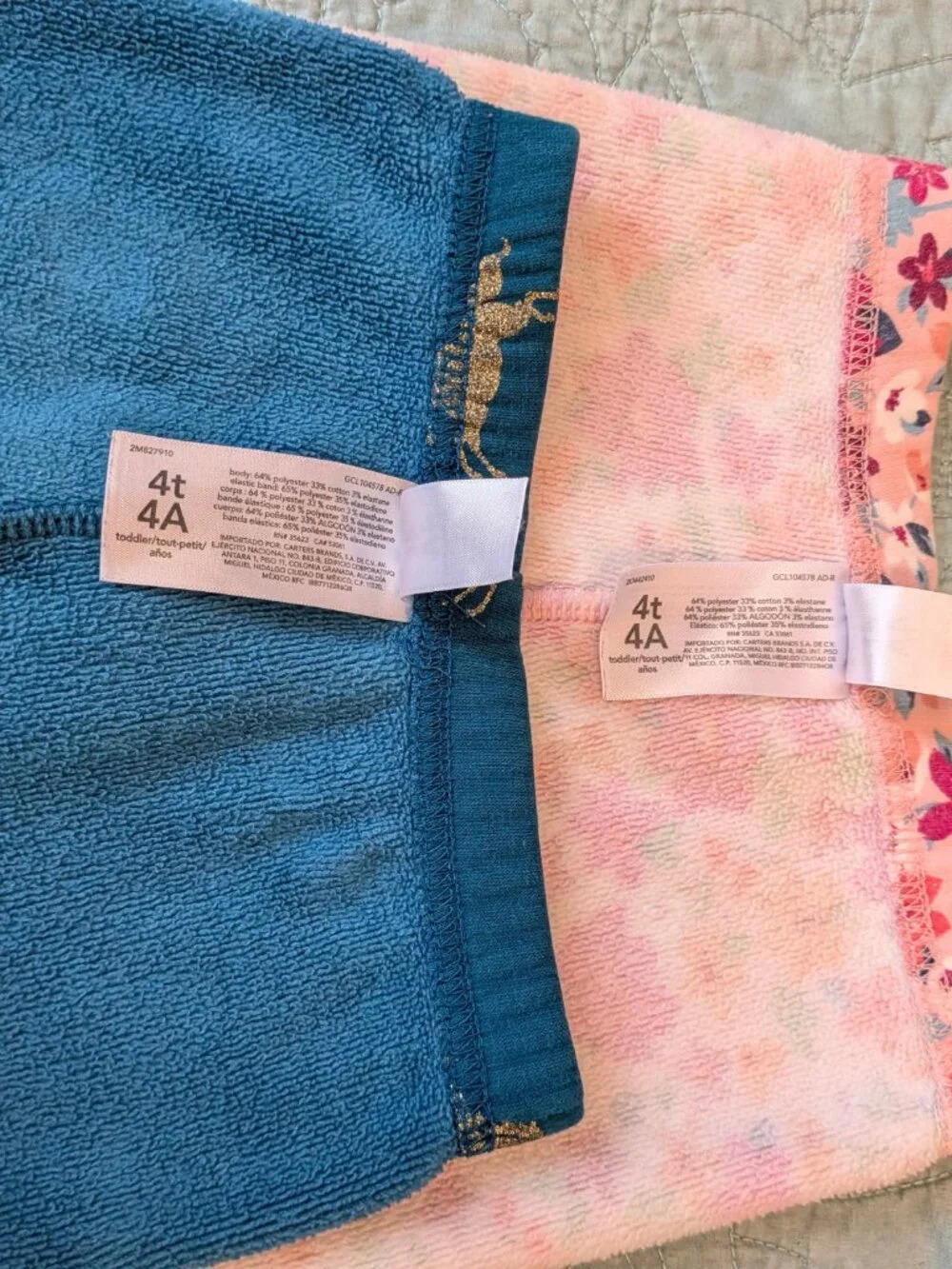 Carter Fall Hoodies & Fleece Pants Bundle Toddler Size 4T